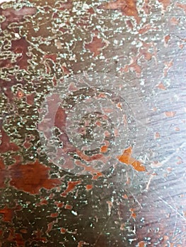 texture of ruined copper surface