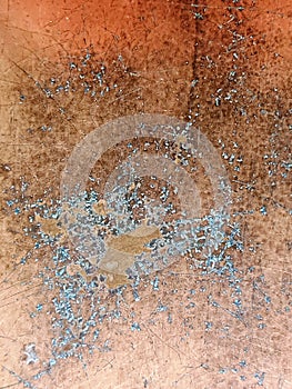 texture of ruined copper surface