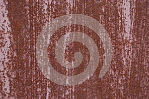 Texture of rusty metal. Beautiful striped natural rust.
