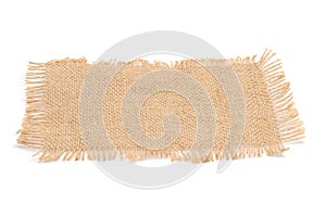 Texture sack background with frayed