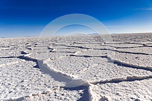 Texture of the Salt Lake of Salar Uyuni: High-quality photography for design projects, advertising and more photo