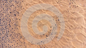 Texture of sand dunes as background top view