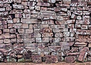 Texture of sandstone bricks Siem-Reap, Cambodia, South East Asia