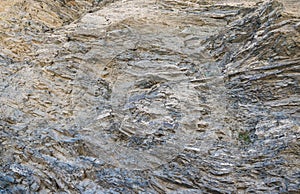 The texture of sedimentary rock of the Atlas mountain