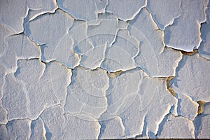 Texture of shabby paint and plaster cracks