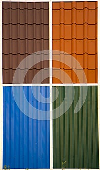 The texture of the shingles is close-up. Roofing material