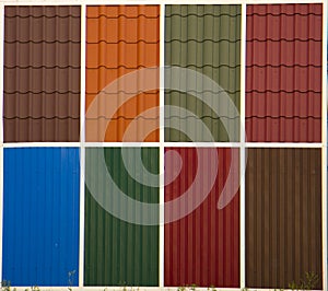 The texture of the shingles is close-up. Roofing material