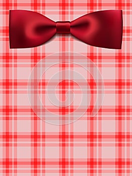 Texture shirt pattern with realistic red bow tie