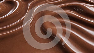 Texture Silken creamy Waves of Milk Chocolate. Abstract Symphony of Swirls. Luxurious expanse of swirling, rich chocolate tones