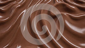 Texture Silken creamy Waves of Milk Chocolate. Abstract Symphony of Swirls. Luxurious expanse of swirling, rich chocolate tones