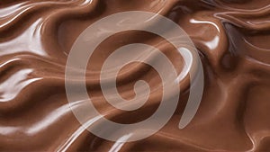 Texture Silken creamy Waves of Milk Chocolate. Abstract Symphony of Swirls. Luxurious expanse of swirling, rich chocolate tones