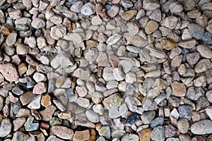 Texture of small rocks with differ colors