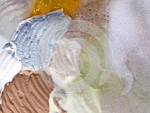 Texture of smudge cosmetic cream foundation liquid background