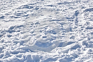 Texture of snowy ground