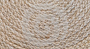 Texture of stitched grey rope surface