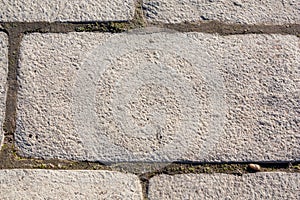 The texture of the stone. Background of brick paths.