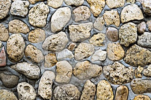 Texture of stone coquina wall