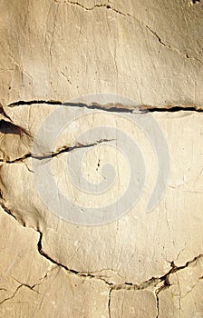 Texture of stone with cracks looks like a bone