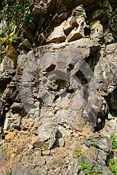 Texture of stone rock. Natural background. Gemology. Mountain landscape.
