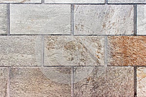 Texture of stone wall with large bricks