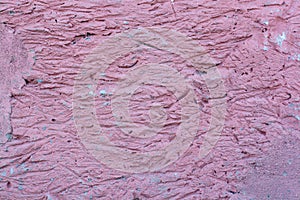 Texture of a stone wall with mortar with recesses and stripes.