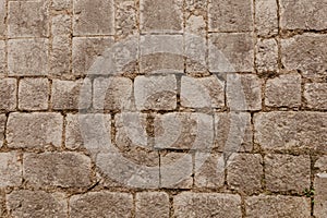 Texture of a stone wall. Old castle stone wall texture background. Stone wall as a background or texture. Part of a stone wall,