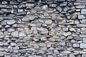 The texture of a stone wall. Old castle stone wall texture background. Stonewall as a background or texture. Part of a stone wall
