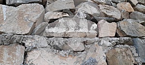 The texture of a stone wall. Old castle stone wall texture background. Stonewall as a background or texture.