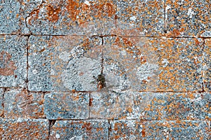 texture of the stone walls of an ancient building in the Roman or Greek city