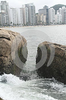 Texture stones Asturias Beach Paulista Coast GuarujÃ¡ Sao Paulo Brazil