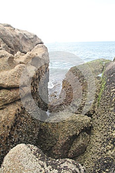 Texture stones Asturias Beach Paulista Coast GuarujÃ¡ Sao Paulo Brazil