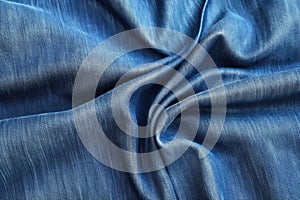 texture of stonewashed denim close up