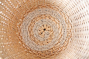 Texture straw basket natural background design