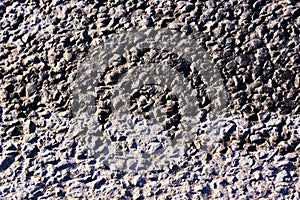 Texture of substandard asphalt