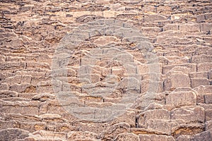 Texture of the surface of the great pyramid of Cheops