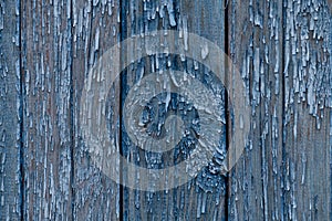 Texture of the surface of an old Board wall covered with paint. Close up