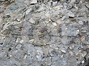 Texture of the surface of an old concrete wall