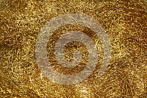 Texture of thin gold metal wire suitable for luxurious design photo