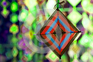 Texture of thread in many colors