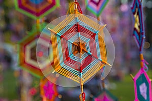 Texture of thread in many colors