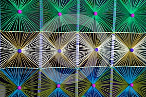 Texture of threads weaving in graphic form.