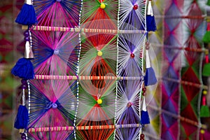 Texture of threads weaving in graphic form.