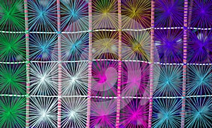 Texture of threads weaving in graphic form.