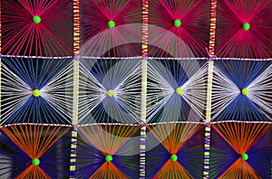 Texture of threads weaving in graphic form.