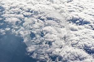 Texture of the tops of clouds