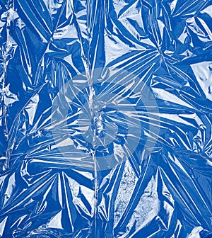 Texture of a transparent stretching plastic film for packaging products