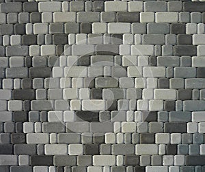 Texture of tumbled cobblestone variegated pavers, illustration