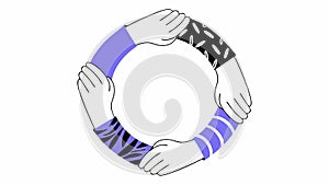 Texture Variety A mix of textured hands with different designssmooth rugged and patternedforming a circle showcasing the