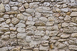 Texture of a very ancient stone wall