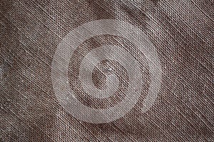 The texture of a very old brown sack cloth. Retro texture with canvas material. Background image with copy space